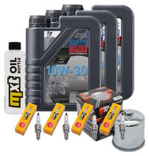 Inspektionspaket 3L 10W-30 + Ölfilter + 4x Zündkerze für Honda CBR F 600 ccm Bj. 2011 - 2012