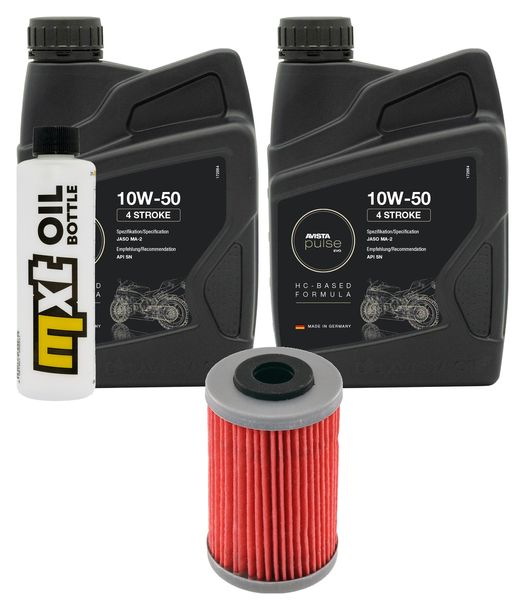 Inspektionspaket 2L 10W-50 + Ölfilter für KTM RC 200 ccm Bj. 2016 - 2017