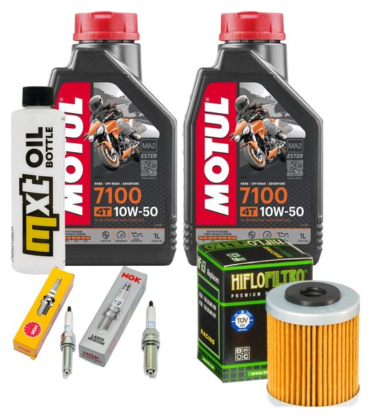 Inspektionspaket 2L 10W-50 + Ölfilter + 2x Zündkerze für Husqvarna Supermoto 701 ccm Bj. 2016