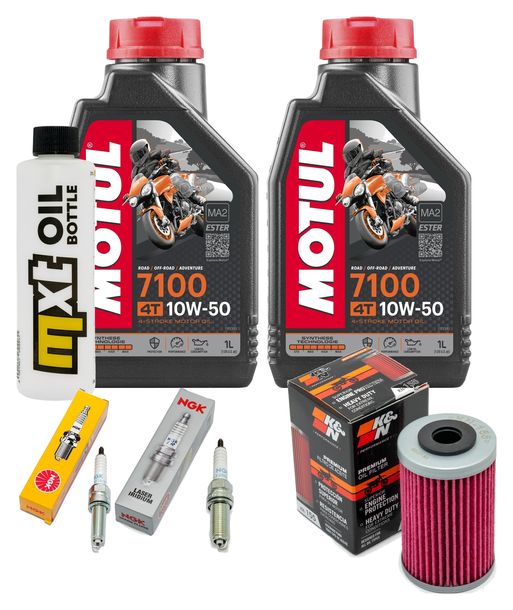 Inspektionspaket 2L 10W-50 + Ölfilter + 2x Zündkerze für Husqvarna Supermoto 701 ccm Bj. 2016