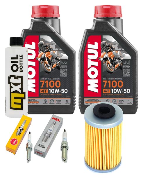 Inspektionspaket 2L 10W-50 + Ölfilter + 2x Zündkerze für Husqvarna Supermoto 701 ccm Bj. 2016