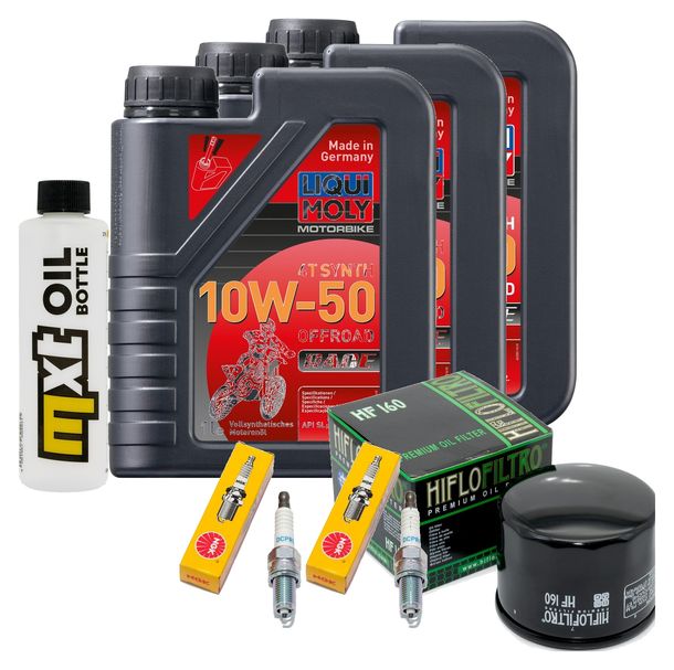 Inspektionspaket 3L 10W-50 + Ölfilter + 2x Zündkerze für BMW F GS ESA 700 ccm Bj. 2017