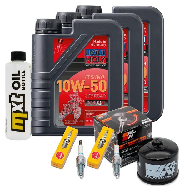 Inspektionspaket 3L 10W-50 + Ölfilter + 2x Zündkerze für BMW F GS ESA 700 ccm Bj. 2017