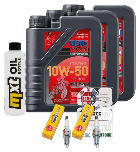 Inspektionspaket 3L 10W-50 + Ölfilter + 2x Zündkerze für BMW F GS ESA 700 ccm Bj. 2017