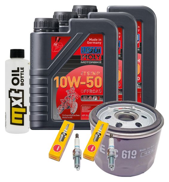 Inspektionspaket 3L 10W-50 + Ölfilter + 2x Zündkerze für BMW F GS ESA 700 ccm Bj. 2017