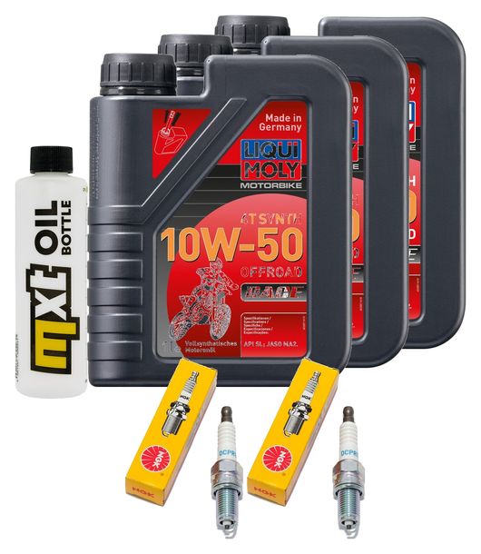 Inspektionspaket 3L 10W-50 + Ölfilter + 2x Zündkerze für BMW F GS ESA 700 ccm Bj. 2017
