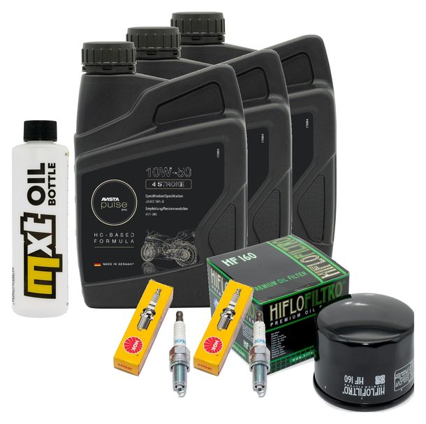 Inspektionspaket 3L 10W-50 + Ölfilter + 2x Zündkerze für BMW F GS ESA 700 ccm Bj. 2017