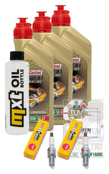 Inspektionspaket 3L 10W-50 + Ölfilter + 2x Zündkerze für BMW F GS ESA 700 ccm Bj. 2017