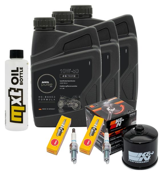 Inspektionspaket 3L 10W-50 + Ölfilter + 2x Zündkerze für BMW F GS ESA 700 ccm Bj. 2017