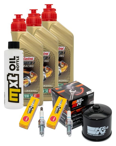 Inspektionspaket 3L 10W-50 + Ölfilter + 2x Zündkerze für BMW F GS ESA 700 ccm Bj. 2017