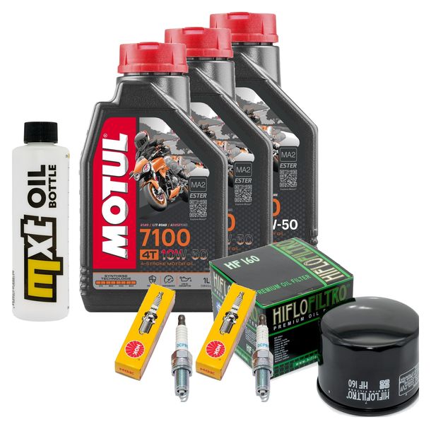 Pacchetto di ispezione 3L 10W-50 + filtro olio + 2x candela per BMW F GT 800 ccm Anno 2017 - 2018