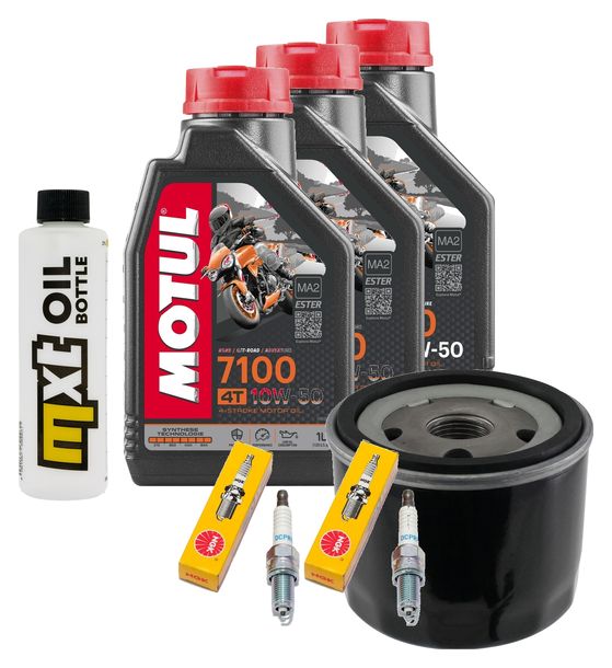 Inspektionspaket 3L 10W-50 + Ölfilter + 2x Zündkerze für BMW F GT 800 ccm Bj. 2017 - 2018