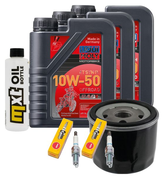 Inspektionspaket 3L 10W-50 + Ölfilter + 2x Zündkerze für BMW F GT 800 ccm Bj. 2017 - 2018