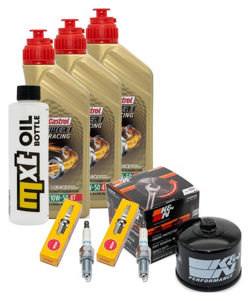 Inspektionspaket 3L 10W-50 + Ölfilter + 2x Zündkerze für BMW F GT 800 ccm Bj. 2017 - 2018