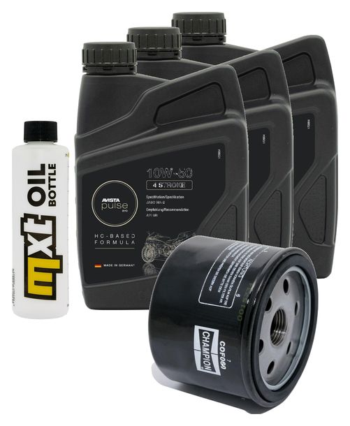 Inspektionspaket 3L 10W-50 + Ölfilter + 2x Zündkerze für BMW F GT 800 ccm Bj. 2017 - 2018