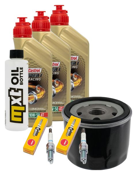 Inspektionspaket 3L 10W-50 + Ölfilter + 2x Zündkerze für BMW F GT 800 ccm Bj. 2017 - 2018
