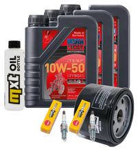 Pacote de Inspeção 3L 10W-50 + Filtro de Óleo + 2x Vela de Ignição para BMW F GT 800 ccm Ano de Fabricação 2017 - 2018