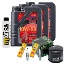 Pacote de Inspeção 3L 10W-50 + Filtro de Óleo + 2x Vela de Ignição para BMW F GT 800 ccm Ano de Fabricação 2017 - 2018