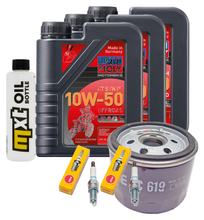 Pacote de Inspeção 3L 10W-50 + Filtro de Óleo + 2x Vela de Ignição para BMW F GT 800 ccm Ano de Fabricação 2017 - 2018