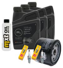 Pacote de Inspeção 3L 10W-50 + Filtro de Óleo + 2x Vela de Ignição para BMW F GT 800 ccm Ano de Fabricação 2017 - 2018