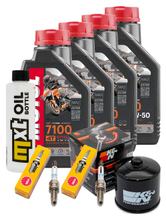 Kit d'inspection 4L 10W-50 + filtre à huile + 2 bougies pour BMW R NineT Scrambler Pure Racer Urban 1200 ccm Année 2017