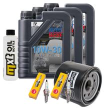 Inspektionspaket 3L 10W-30 + Ölfilter + 2x Zündkerze für Honda CB F 500 ccm Bj. 2017