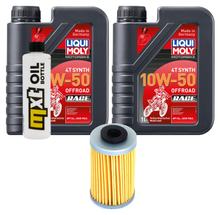 Pacote de Inspeção 2L 10W-50 + Filtro de Óleo + 2x Vela de Ignição para Husqvarna Supermoto 701 ccm Ano de Fabricação 2017 - 2018