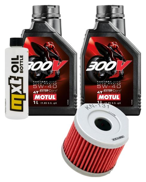 Inspektionspaket 2L 5W-40 + Ölfilter für Hyosung GV Aguila Classic, Suzuki LT-Z Quadsport GT i Naked 90 / 250 ccm Bj. 2012 - 2019