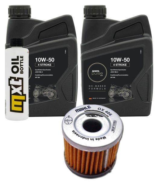 Inspektionspaket 2L 10W-50 + Ölfilter für Hyosung GT R Pro Comet, KSR-Moto GRS i CBS 125 ccm Bj. 2009 - 2018