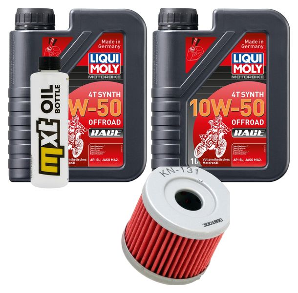 Inspektionspaket 2L 10W-50 + Ölfilter für Hyosung GT R Pro Comet, KSR-Moto GRS i CBS 125 ccm Bj. 2009 - 2018