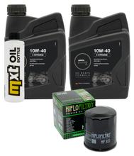 Kit d'inspection 2L 10W-40 + filtre à huile + 2 bougies pour Kawasaki ER-6 N F Vulcan S Z 650 ccm Année 2017 - 2022