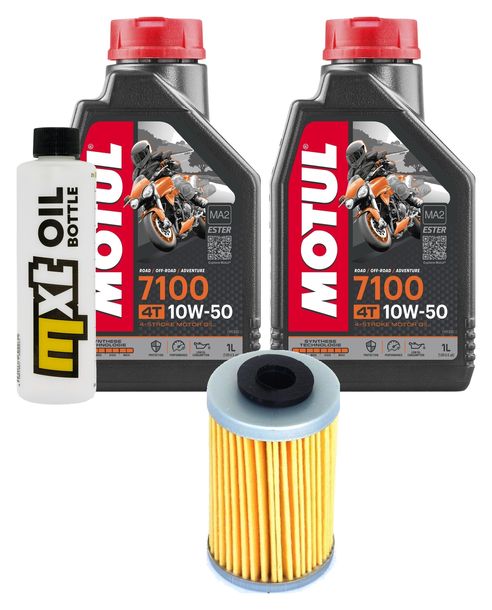 Inspektionspaket 2L 10W-50 + Ölfilter für KTM Duke, Husqvarna Vitpilen Svartpilen 200 / 401 ccm Bj. 2017 - 2021