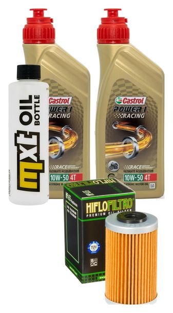 Inspektionspaket 2L 10W-50 + Ölfilter für KTM EXC-F Sixdays 450 ccm Bj. 2017