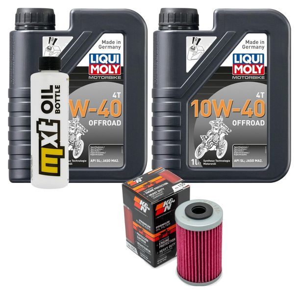 Paquete de inspección 2L 10W-40 y filtro de aceite para KTM RC 125 ccm Año 2017
