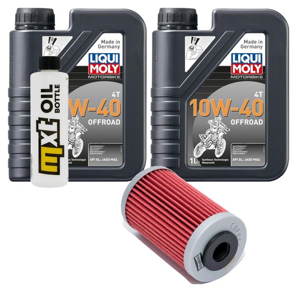 Pacchetto di ispezione 2L 10W-40+filtro olio per KTM RC 125 ccm Anno 2017