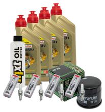 Paquete de inspección 4L 10W-40 + filtro de aceite + 4 bujías para Suzuki GSX-S GSX-R 1000 ccm Año 2017 - 2022