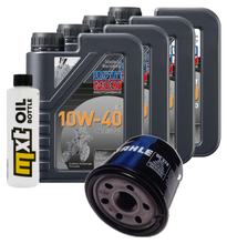 Pacchetto di ispezione 4L 10W-40 + filtro olio + 4x candela per Suzuki GSX-S GSX-R 1000 ccm Anno 2017 - 2022