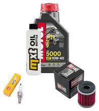 Pacchetto di ispezione 1L 10W-40 + filtro olio + 1x candela per Yamaha MT- ABS 125 ccm Anno 2016 - 2017