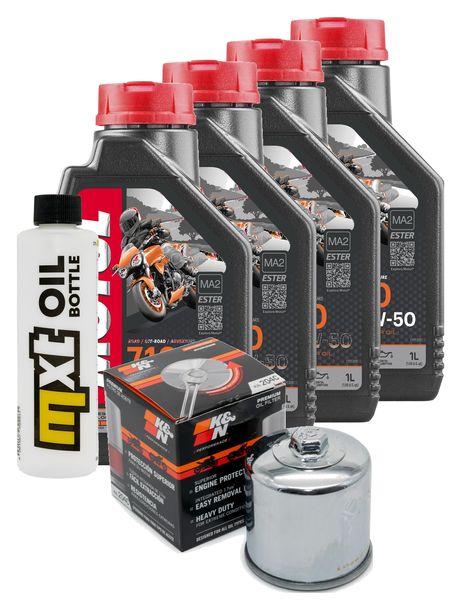 Inspektionspaket 4L 10W-50 + Ölfilter für Yamaha XVS A Midnight Star XV R 942 / 950 ccm Bj. 2013 - 2017