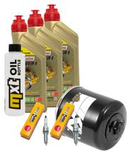 Kit d'inspection 3L 10W-40 + filtre à huile + 2 bougies pour Yamaha MT-07 XSR A 700 ccm Année 2017 - 2022