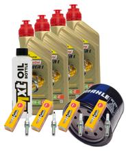 Inspection package 4L 10W-40 + oil filter + 4x spark plug for Yamaha YZF-R1 1000 ccm Year 2017 - 2019