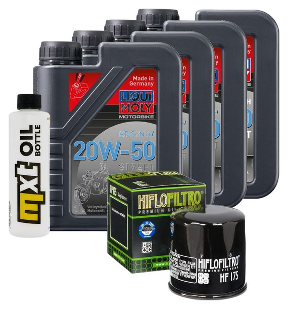 Inspektionspaket 4L 20W-50 + Ölfilter für Harley Davidson Street XG 750 ccm Bj. 2015 - 2020