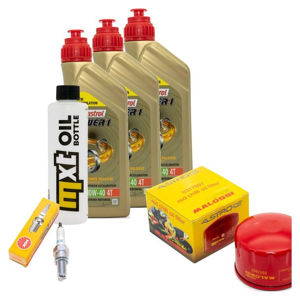Inspektionspaket 3L 10W-40 + Ölfilter + 1x Zündkerze für Kymco AK 550 ccm