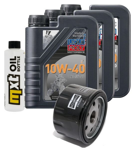 Kit d'inspection 3L 10W-40 + filtre à huile + 1x bougie pour Kymco AK 550 ccm
