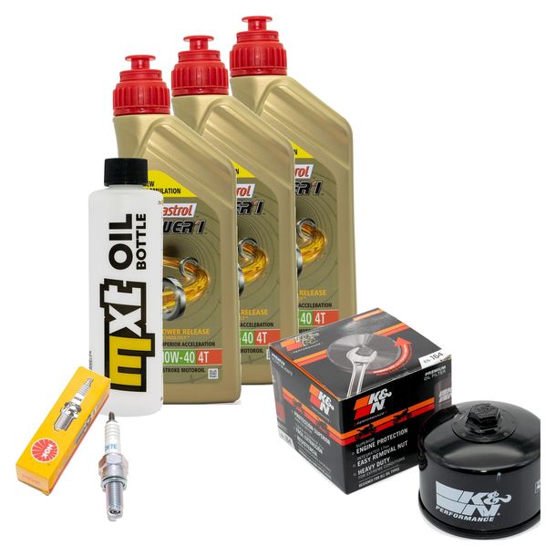 Inspektionspaket 3L 10W-40 + Ölfilter + 1x Zündkerze für Kymco AK 550 ccm