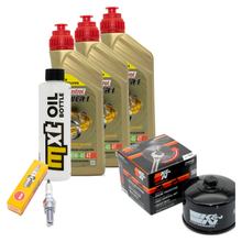 Paquete de inspección 3L 10W-40 + filtro de aceite + 1x bujía para Kymco AK 550 ccm