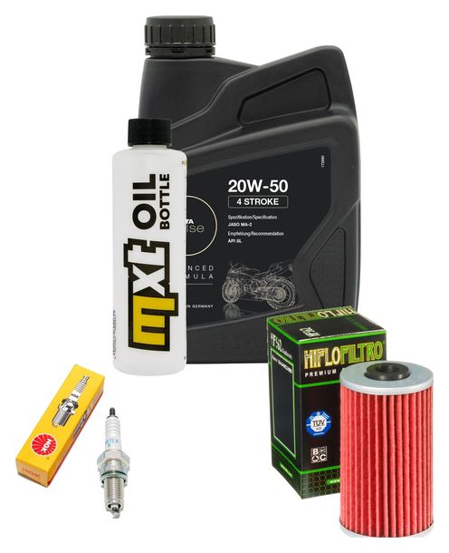 Inspektionspaket 1L 20W-50 + Ölfilter + 1x Zündkerze für Kymco Yager Gti 125 ccm