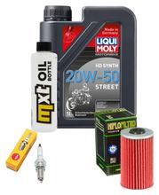 Pacote de Inspeção 1L 20W-50 + Filtro de Óleo + 1x Vela de Ignição para Kymco Yager Gti 125 ccm