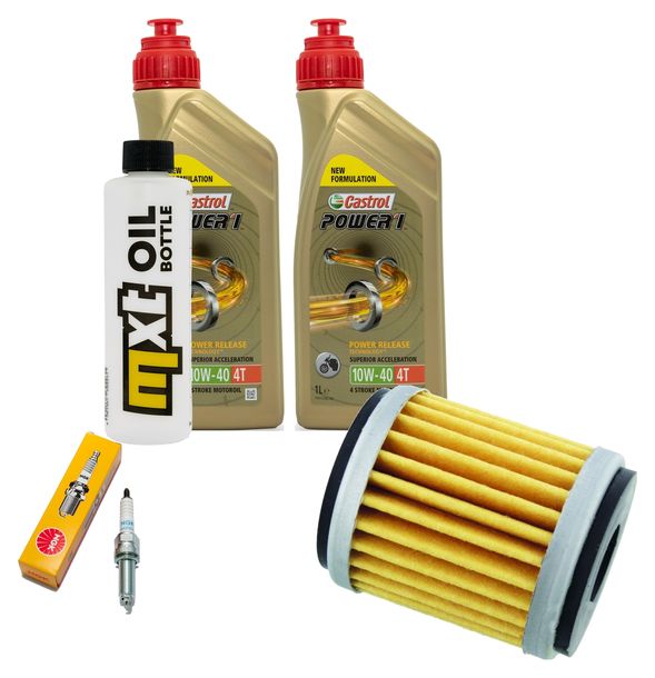 Pacchetto di ispezione 2L 10W-40 + filtro olio + 1x candela per Yamaha X-Max 300 ccm