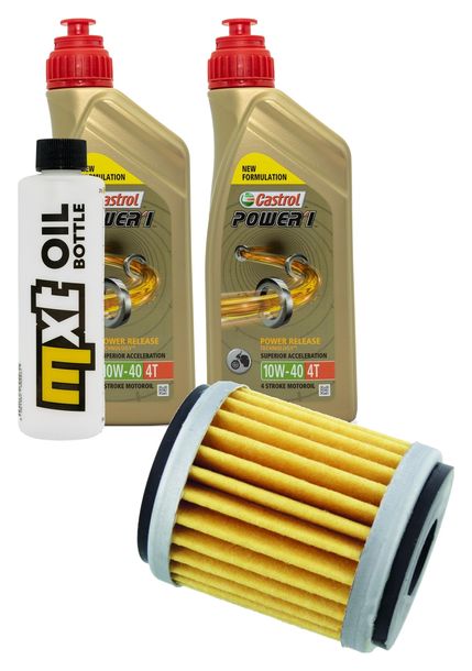 Pacchetto di ispezione 2L 10W-40 + filtro olio + 1x candela per Yamaha X-Max 300 ccm